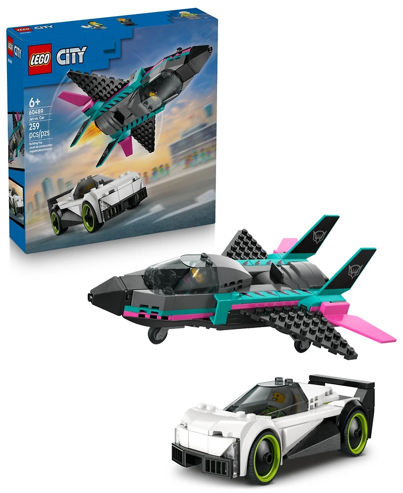 Lego City Jet vs. Car Building Toy 60489, 259 Pieces