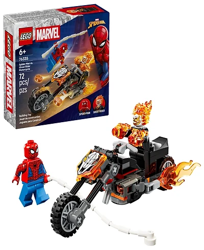 Lego Marvel Spider-Man vs. Ghost Rider Motorcycle Building Toy 76335, 72 Pieces