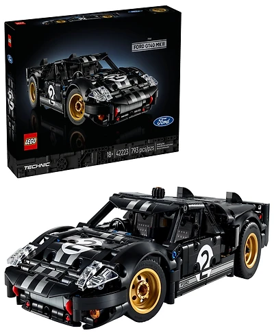 Lego Technic 1966 Ford GT40 Mkii Race Car Building Set 42223, 793 Pieces