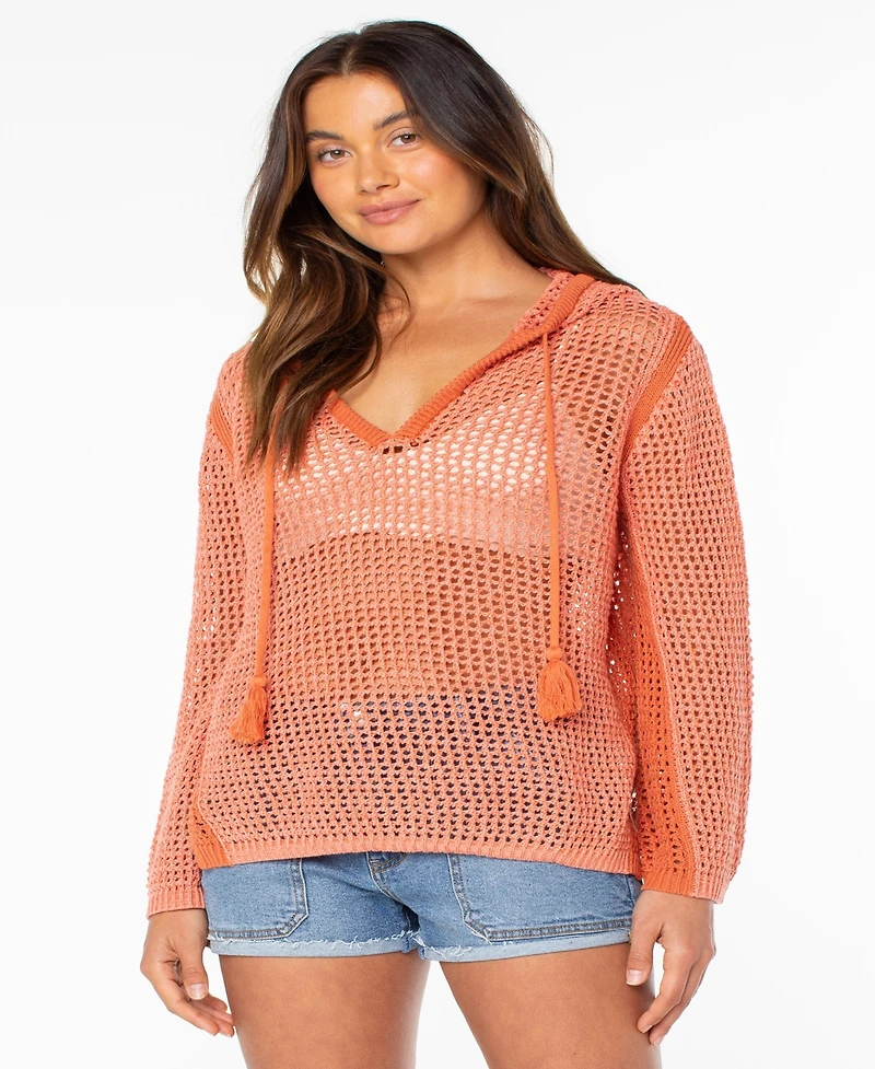 Roxy Juniors' Summer Night Tunic V-Neck Sweater