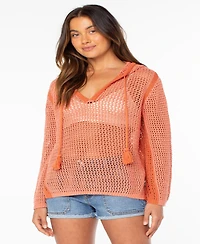 Roxy Juniors' Summer Night Tunic V-Neck Sweater