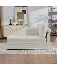 Streamdale Furniture Modular sofa bed with cushions, upholstered in soft chenille fabric. Ivory-l