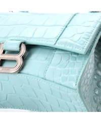 Pre-Owned Balenciaga Xs Hourglass Top Handle Bag Embossed Leather