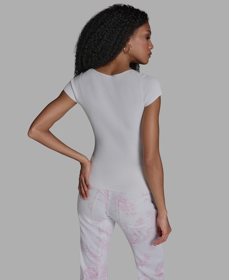 Bcbg Women's Sweetheart Neck Slim Fit Top