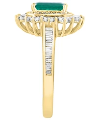 Effy Collection Emerald (7/8 ct. t.w.) & Diamond (1/2 Ring 14k White Gold (Also Available Yellow Gold)