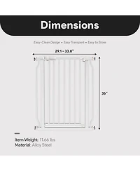 BalanceFrom Fitness Balance From Fitness Walk Thru Safety Gate, Fits 29.1-33.8" Openings, 36” Tall, White