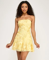 Alex & Sophia Women's Asymmetrical Strapless Dress