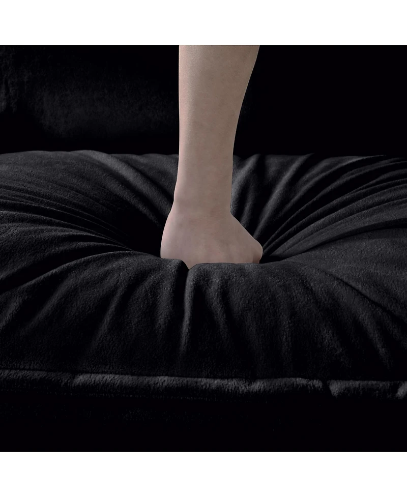 Streamdale Furniture Chenille Modular Sectional Sofa with Ottoman