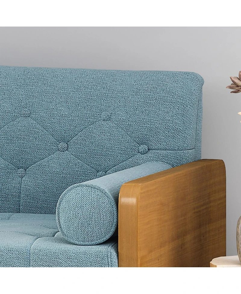 Streamdale Furniture Aidan Mid Century Modern Tufted Fabric Sofa