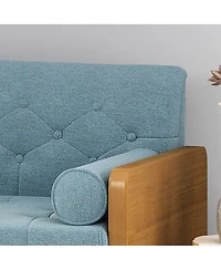 Streamdale Furniture Aidan Mid Century Modern Tufted Fabric Sofa