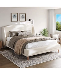 Streamdale Furniture California King Boucle Upholstered Bed Frame