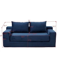 Streamdale Furniture Memory Foam Cloud Loveseat Sofa