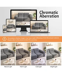 Streamdale Furniture 83.6" Modular 3-Seater Sofa with Tufted Design & Sparkling Chenille