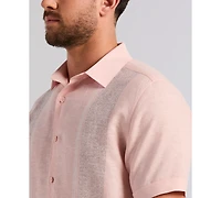 Cubavera Men's Cross Dye 2-Pocket Short-Sleeve Guayabera Shirt