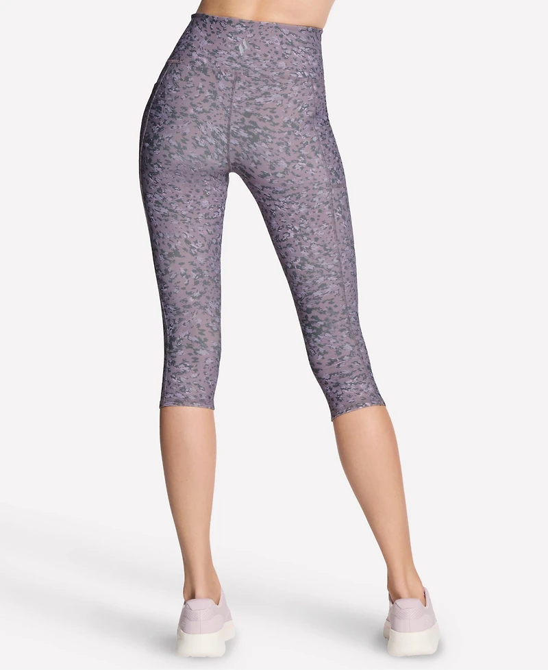 Skechers Women's Go Walk Printed High-Waist Capri