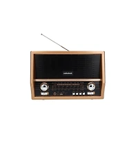 RadioShack Retro Am/Fm/Sw Vintage and Classic Radio Antique Style, Bluetooth, Usb/microSD, Rechargeable Battery – 4001800