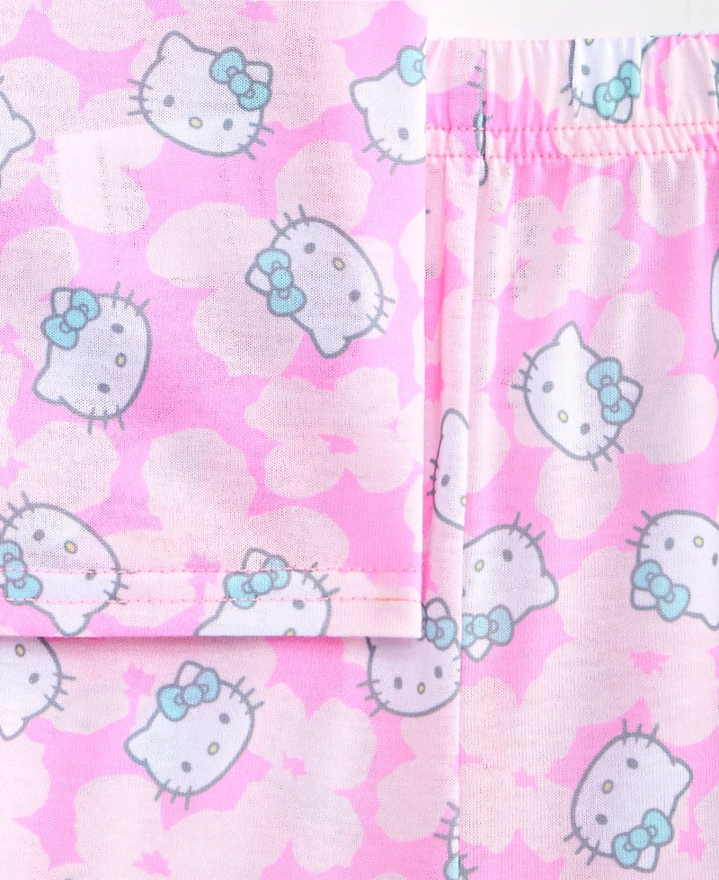 Hello Kitty Girls' 4-10 Button-Down Pajamas, 2-Piece Set