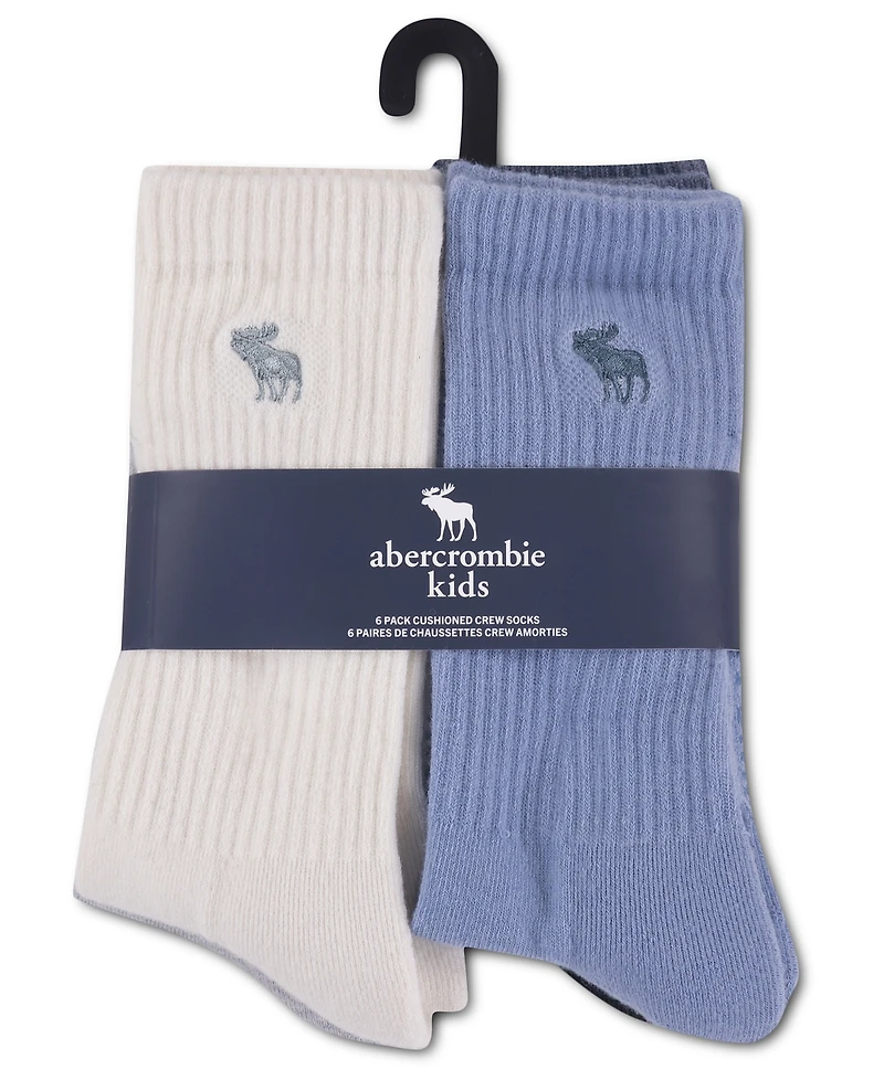 abercrombie kids 6-Pack Neutral Core Crew Socks