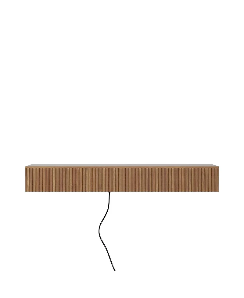 Streamdale Furniture Floating 69" Tv Stand with 16 Color LEDs, Modern Entertainment Center