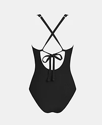 Cupshe Women's Square Neck Crossback Ring Detail One-Piece Swimsuit