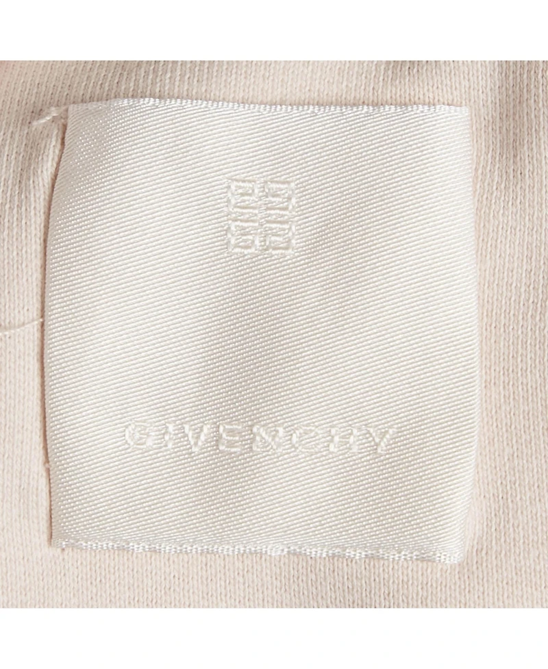 Pre-Owned Givenchy Men's Pink Logo Embroidered Cotton Knit Hoodie