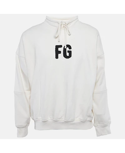 Pre-Owned Fear Of God Men's Sixth Collection Beige Cotton Mock Neck Sweatshirt