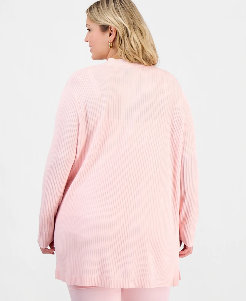 Jones New York Plus Sutton Open-Front Cardigan