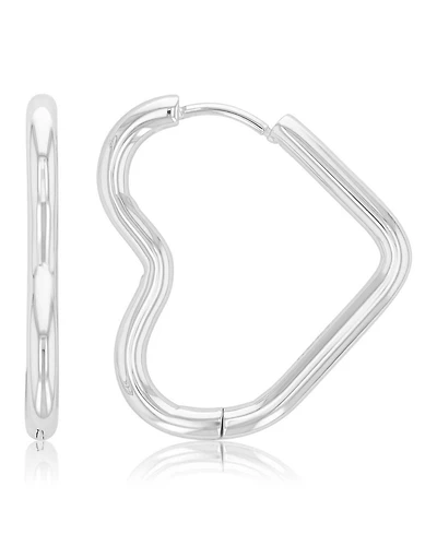 Roxy Waterproof Yellow 27mm Tube Heart Hoop Earrings