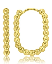 Roxy Waterproof Yellow 19mm Beaded Rectangle Huggie Earrings