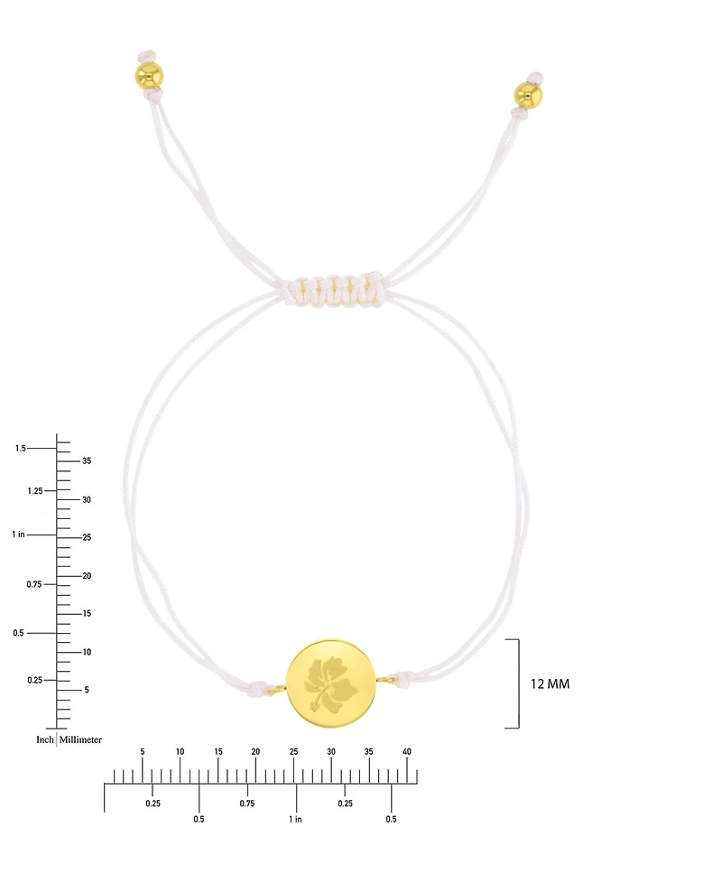 Roxy Waterproof Yellow Hibiscus Adjustable Bracelet