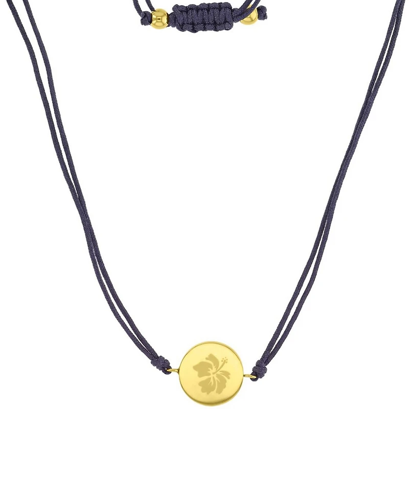 Roxy Waterproof Yellow Hibiscus Beads Adjustable Necklace