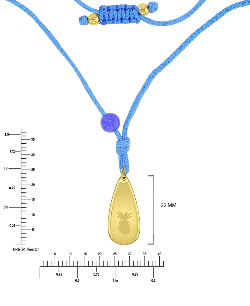 Roxy Waterproof Yellow Pineapple Labradorite Adjustable Necklace