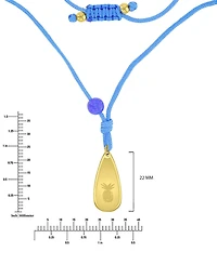 Roxy Waterproof Yellow Pineapple Labradorite Adjustable Necklace
