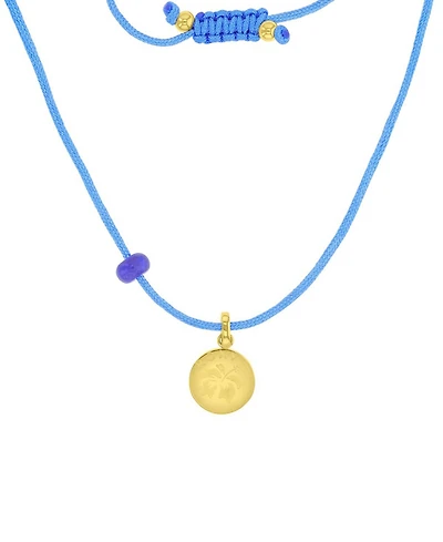 Roxy Waterproof Yellow Hibiscus Labradorite Adjustable Necklace