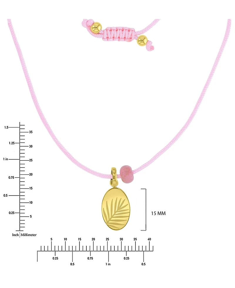Roxy Waterproof Yellow Leaves Rhodonite Adjustable Necklace
