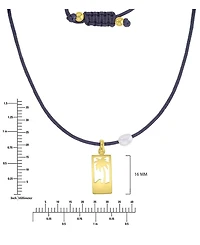 Roxy Waterproof Yellow Palm Tree Pearl Adjustable Necklace