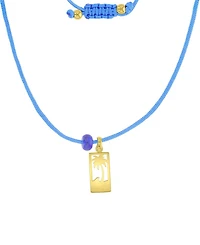 Roxy Waterproof Yellow Palm Tree Labradorite Adjustable Necklace