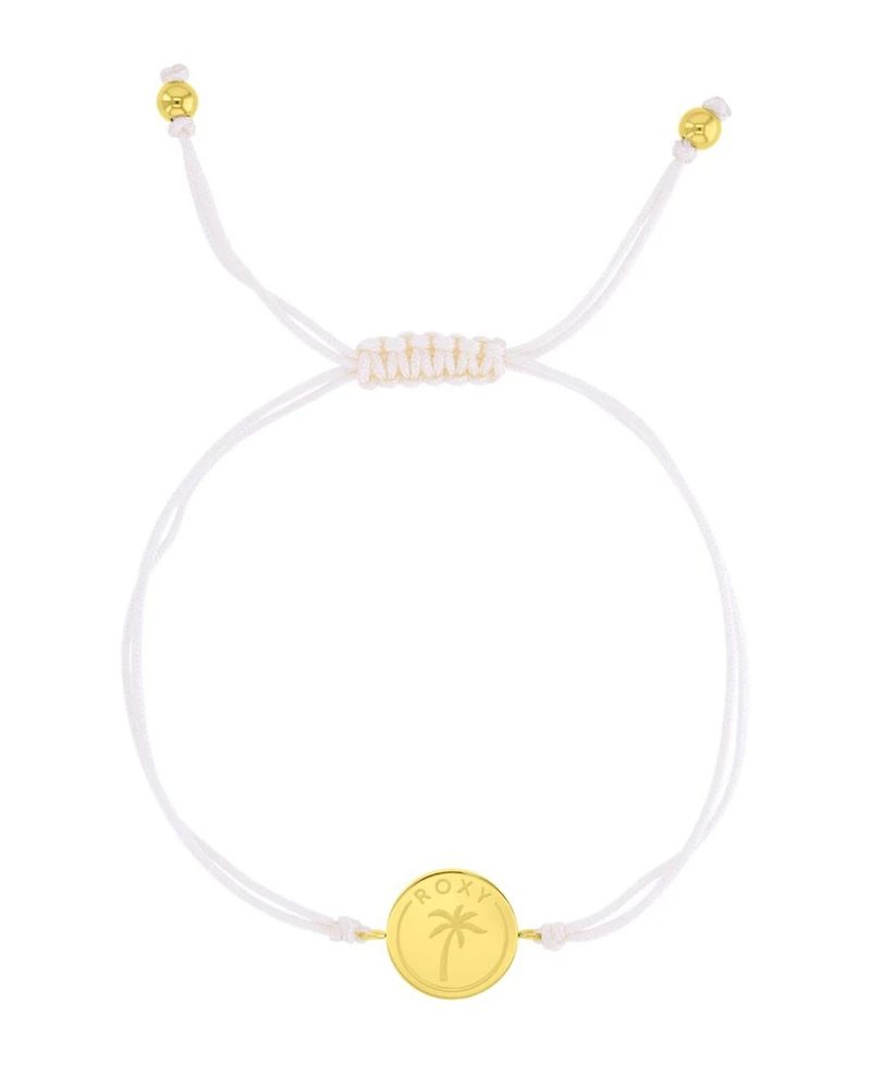 Roxy Waterproof Yellow Rd Palm Tree Pattern Charm Adjustable Bracelet