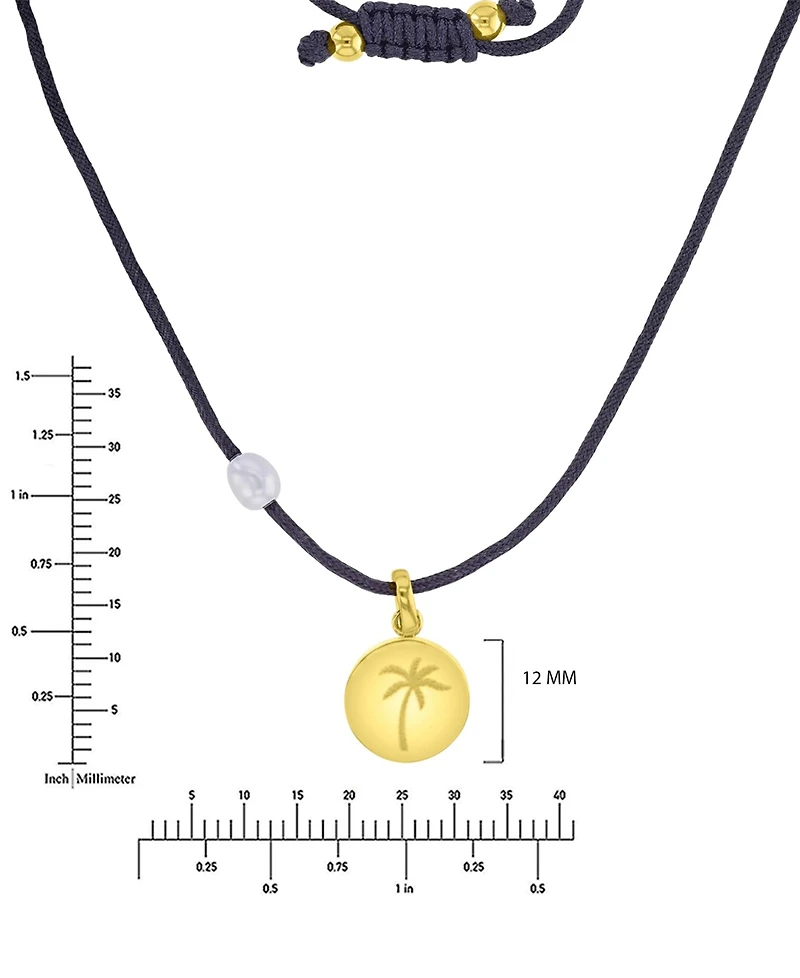 Roxy Waterproof Yellow Heart Pearl Adjustable Necklace
