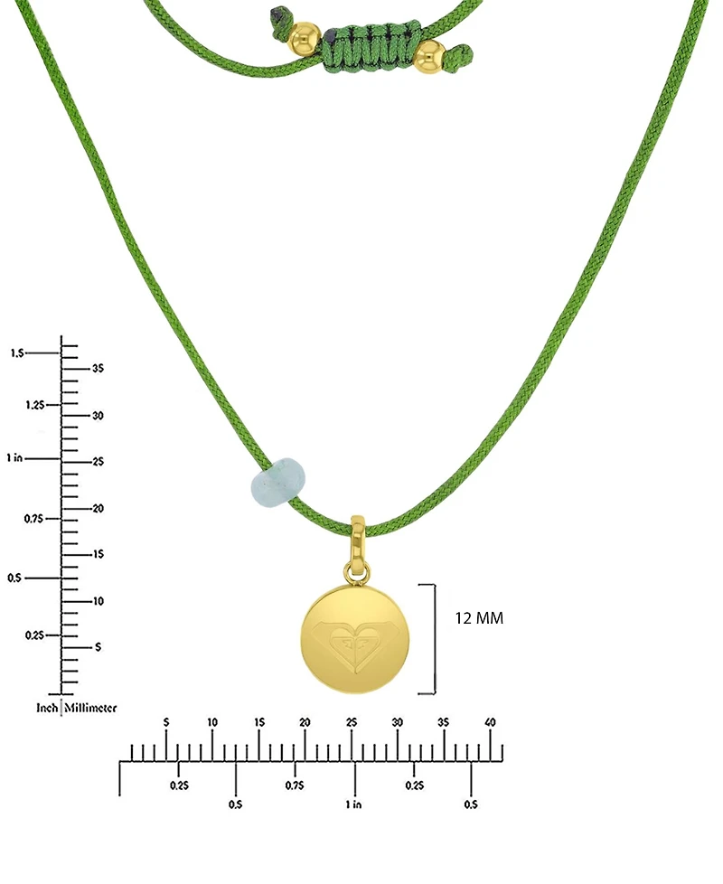 Roxy Waterproof Yellow Beads Green Aventurine Adjustable Necklace