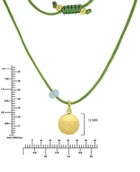 Roxy Waterproof Yellow Beads Green Aventurine Adjustable Necklace