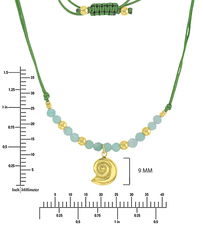 Roxy Waterproof Yellow Beads Green Aventurine Adjustable Necklace