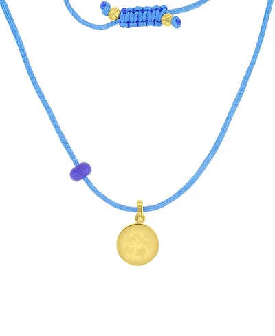 Roxy Waterproof Yellow Hibiscus Labradorite Adjustable Necklace