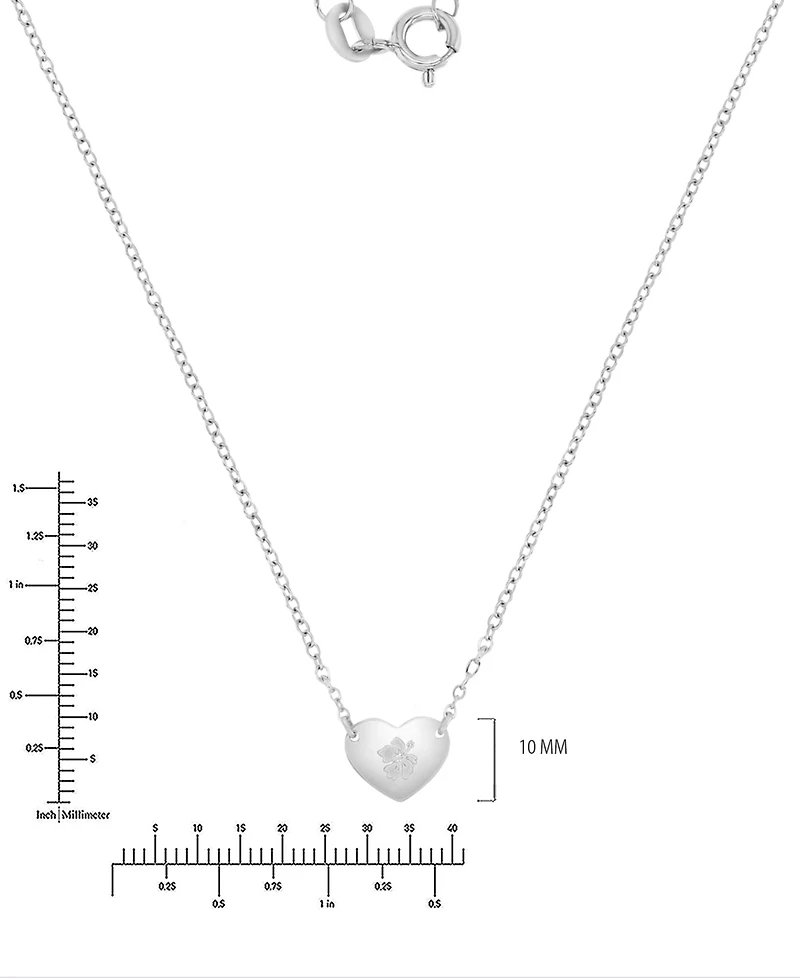 Roxy Waterproof Yellow Heart Hibiscus 16+1+1'' Necklace