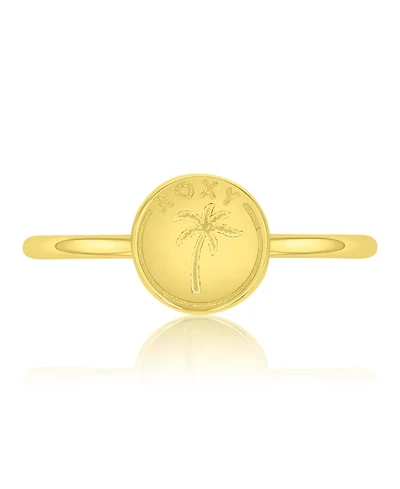 Roxy Waterproof Yellow Palm Tree Ring
