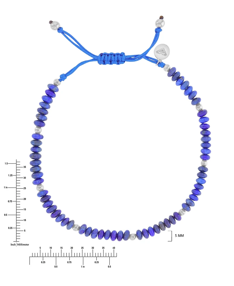 Roxy Waterproof Platinum Lapis Adjustable Bracelet