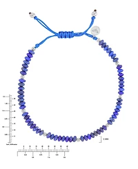 Roxy Waterproof Platinum Lapis Adjustable Bracelet