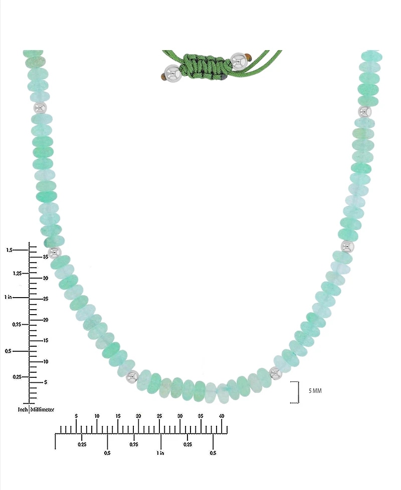 Roxy Waterproof Yellow Beads Green Aventurine Adjustable Necklace