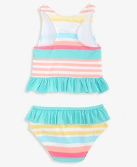 Dreamwave Stitch Toddler Girls' 2T-4T Striped 2-Piece Tankini Swimsuit