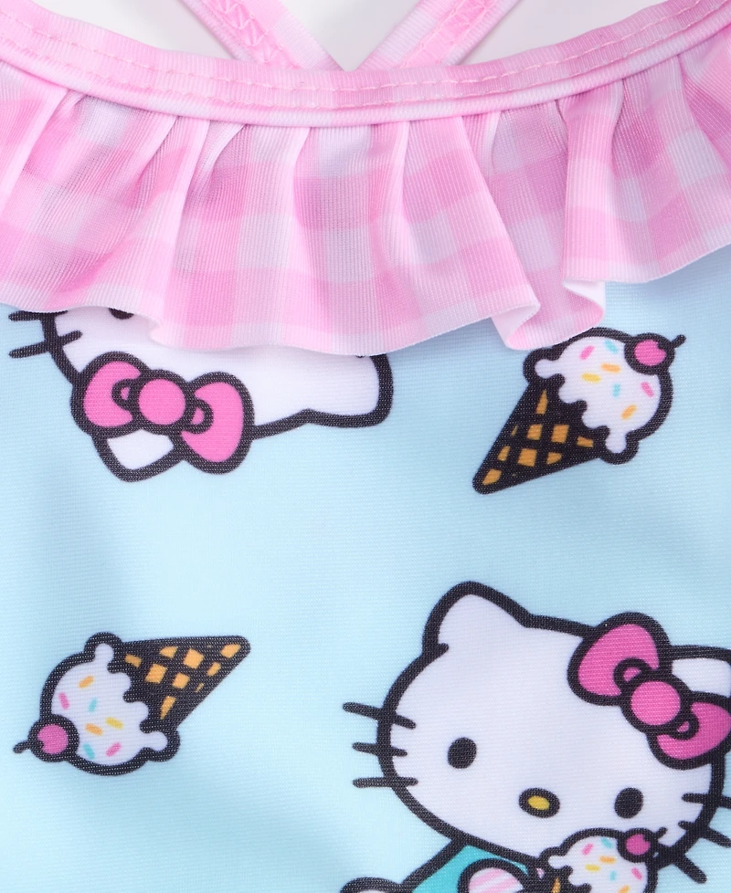 Dreamwave Hello Kitty Toddler Girls' 2-6X Printed 2-Piece Swimsuit